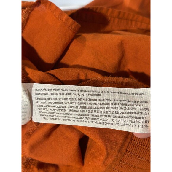 Abercrombie & Fitch Womens Babydoll Top Rust Orange Size Large - Picture 5 of 6
